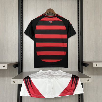 Conjunto Infantil CR Flamengo l 2025/26 Rubro-Negro - Modelo Torcedor