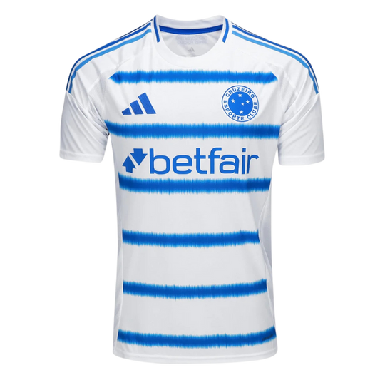 Camisa Cruzeiro II 25/26 Torcedor Masculina - Branca + Azul