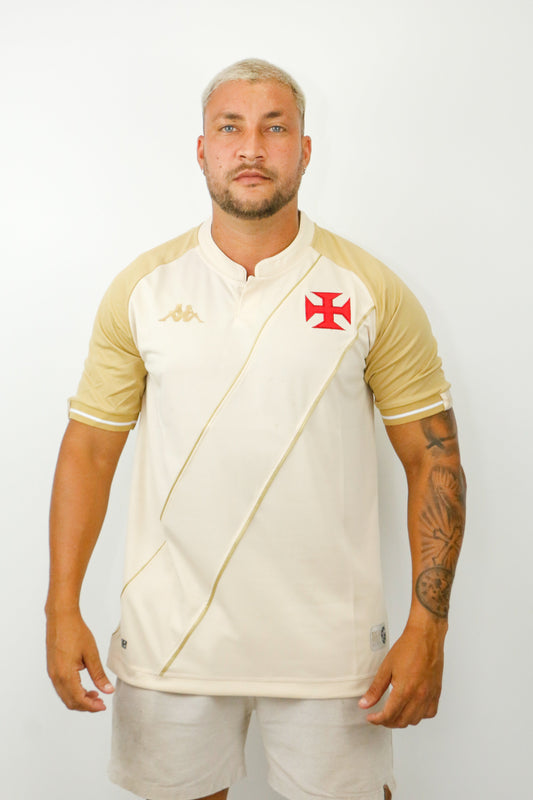 Camisa 3 Vasco Kappa 24/25 - 100 anos resposta histórica - Masculina - Bege