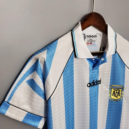 Camisa Seleção Argentina Retrô 1997-1998 Azul e Branca - Adidas